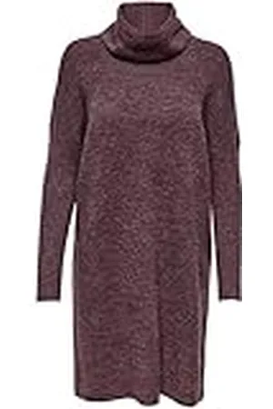 ONLY Vrijetijdsjurk voor dames ana L/S Cowlnck-jurk, wollen gebreide Noos, rozebruin gemêleerd, XL