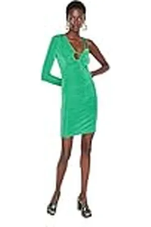 Trendyol Dames Woman Mini Bodycon Hoogsluitende Kraag Gebreide Jurk, , 42