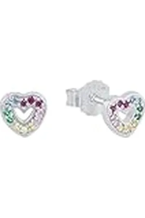 Prinzessin Lillifee Oorknopjes 925 sterling zilveren meisjes kinderoorbellen, met zirkonia synth., 0,6 cm, zilver, hart, geleverd in sieradengeschenkverpakking, 2031166