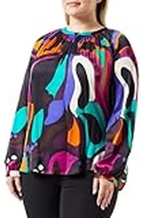 Seidensticker Damesblouse, modieuze blouse, regular fit, opstaande kraag, lange mouwen, 100% viscose, , 46