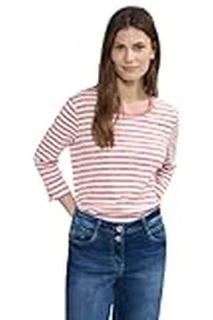 CECIL Dames multimelange Stripe T-shirt_Pa, , XXL