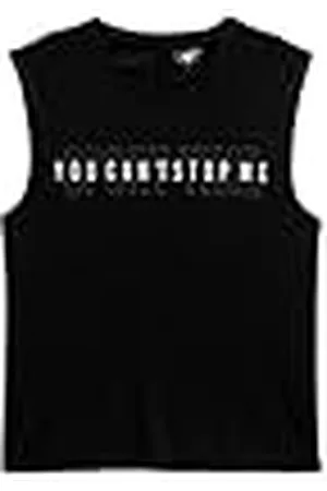 Koton Heren mouwloos sport tank top slogan gedrukt ronde hals ondershirt, , S