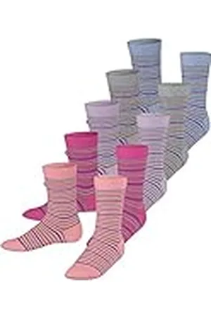 ESPRIT Unisex Kids Multi Stripe 5-pack sokken ademend duurzaam biologisch katoen dun patroon 5 paar, , 6 Jaar