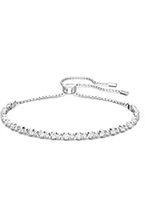 Swarovski Subtle Trilogy armband, Verschillende ronde slijpvormen, Wit, Rodium toplaag
