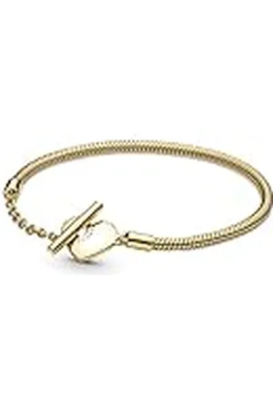 PANDORA SHINE Armband Moments "Gravierbares Herz" T-Verschluss, 14k gelbvergoldet 569285C00 16 cm