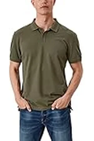 QS by s.Oliver Poloshirt voor heren, korte mouwen, regular fit, groen (7940 Green), XL, Olive 7940