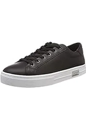 Armani Exchange Cow Leather Lace Up Sneakers voor dames, , 38 EU