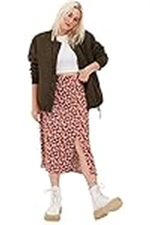 Trendyol Gedetailleerde rok met tegelbloemenpatroon voor dames, , 40