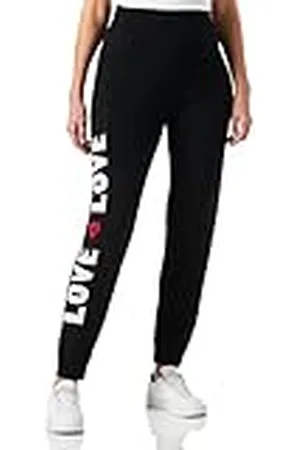 Moschino Jogger Fit Love Piquet Jacquard Intarsia And Heart met geborduurd logo casual broek voor dames, , 44 NL
