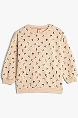 Koton Babygirls sweatshirt, lange mouwen, ronde hals, zachte binnenkant, katoenen sweatshirt, , 9-12 Monate