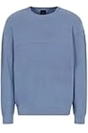 Armani Exchange Heren Comber Cotton with Horizontal Stripe Pullover Sweater Sweater, , S