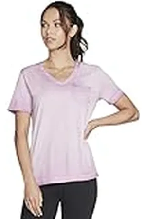 Skechers Dames Diamond WASH Hatha Vneck Pocket TEE T-Shirt, , XX Large
