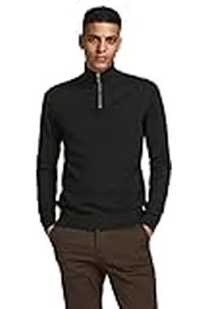 JACK & JONES JJEEMIL gebreide trui met halve rits, , maat