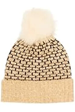 Kaffe Dameshoed met gebreid, accesory, slim fit, gebogen, kunstbont, cheerleader, , Eén Maat