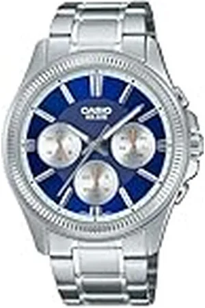 Casio Heren Horloge - MTP-1375D-2A1VDF Blauwe Wijzerplaat, Zilveren Band, , Klassiek