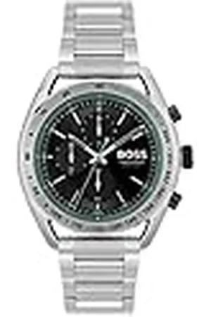 HUGO BOSS Chronograaf kwartshorloge met zilveren roestvrijstalen armband voor heren - 1514023