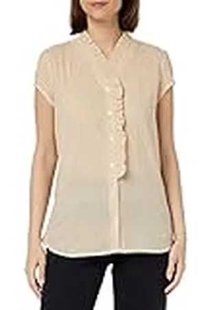 Noa Noa Dames Otn Organic Cotton Voile, Short Sleeve Shirt, , 42 NL