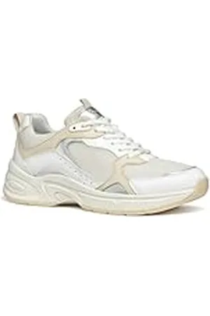 Geox D ZARVIA A sneakers voor dames, wit/papyrus, 38 EU, , 38 EU