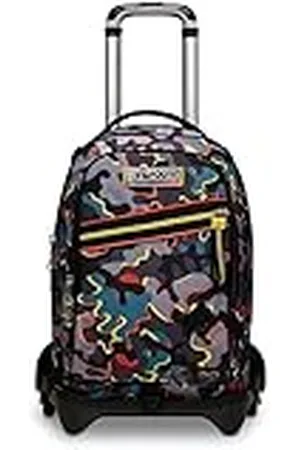 7 for all Mankind DYE ON Trolley School Jack 3 wielen - afneembare rugzak - 3-in-1 - binnenzak drinkfles - maximale capaciteit - trolley school, trolley reizen kinderen - rood, , Eén maat, school