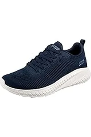 Skechers Bobs Squad Chaos Face Off-sneakers voor dames, marineblauw ontworpen breiwerk, 38 EU