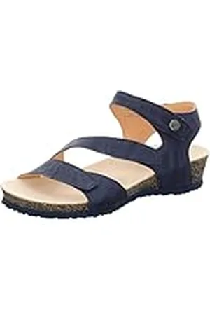 Think! Dames DUMIA chromfrei gegerbte nachhaltige Sandale, INDIGO 8000