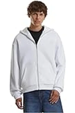 Build Your Brand Fluffy Zip Hoody, herenhoodie met doorlopende ritssluiting, regular fit, , 5XL