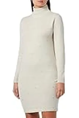 VILA Viemily L/S Pearl Knit Dress/Ka gebreide jurk voor dames, , L