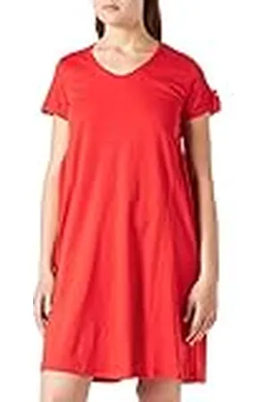 Gerry Weber Damesjurk van Heavy Jersey GOTS halve mouw jurk gebreide jurk effen kleur knielange, , 36