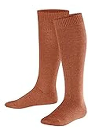 Falke Unisex Kids Comfort Wool wol versterkte kniesokken zonder patroon ademend lang effen hoog en warm 1 paar sokken, , 23-26