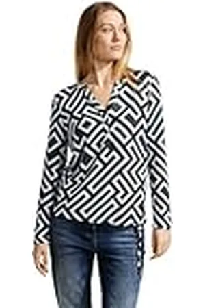 CECIL Dames shirt met lange mouwen bedrukt, , XL