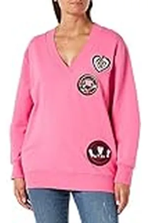 Moschino Dames Comfort Fit V-hals lange mouwen sweatshirt, , 40