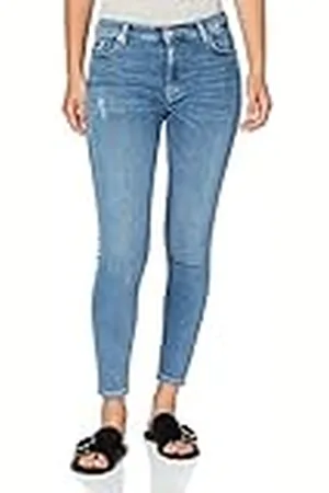 7 for all Mankind Dames Skinny Jeans, MID Blue, 27