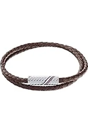 Tommy Hilfiger Sieraden Heren Leren Touw Armband in , Zwart, Blauw en Rood, Eén maat, Leer, Geen edelsteen