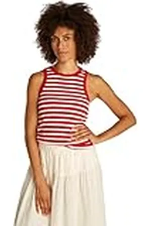 Tommy Hilfiger Dames SLIM 5X2 RIB TANK TOP NS WW0WW38635, Rood, M, , M