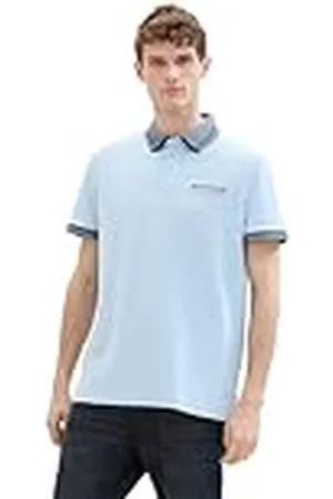 TOM TAILOR Basic Piqué poloshirt voor heren met logo-print, , XXL