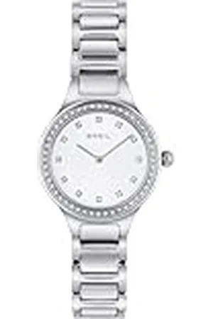 Breil Sheer dameshorloge met armband van staal, in de kleur: en zirkoniakristallen, behuizingsdiameter: 32 mm, TW1966, , armband