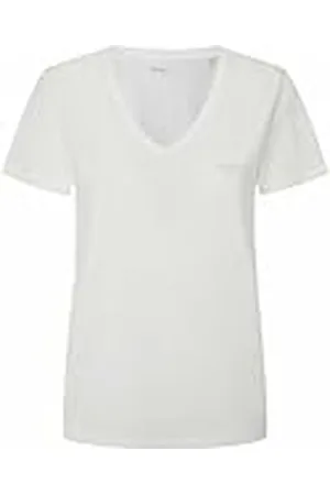 Pepe Jeans Dames Fiore V-hals T-shirt, wit, XS, , XS