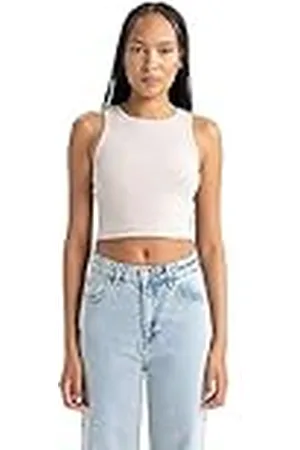 DeFacto Dames crop tops tank top sport tops dames trendy dames tops voor sportieve stijlen veelzijdig combineerbare dames top, , S