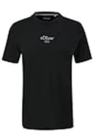 QS by s.Oliver Heren T-shirt met logoprint, , S