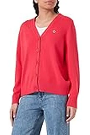 GANT ICON G Cotton Cardigan voor dames, gebreide jas, , standaard, , XXL