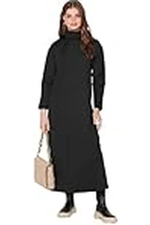 Trendyol Dames Dames Basic Regular Jile Hoge Hals Gebreide Jurk, , L, , L