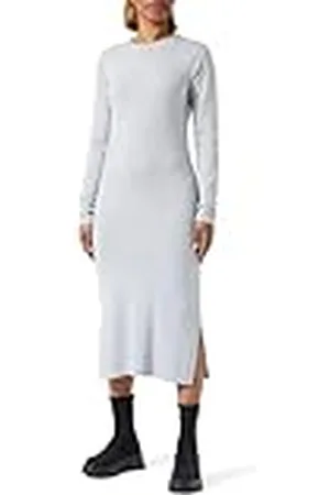 Dreimaster Klassik Gebreide damesjurk 39726275-DR03, grijs melange, M/L, , M/L
