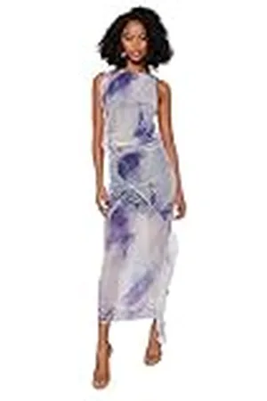 Trendyol Abstracte midi-rok met ruches voor dames, , XS