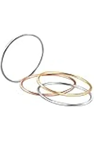 Elli Ring Dames Set Stacking Rings Tri-Color in 925 Sterling Zilver
