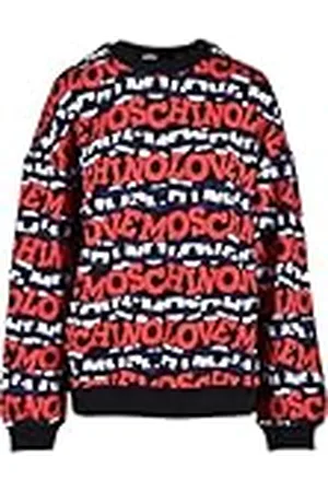 Moschino Dames regular fit ronde hals met logo print sweatshirt, , 48
