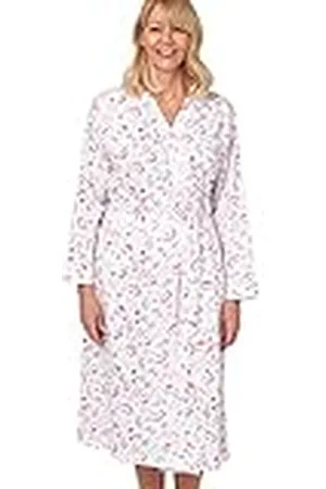 Marlon Dames Lynda Cotton Jersey Print Robe, , 46-48
