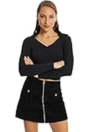Trendyol Dames dames getailleerde bodycon-polo hals gebreide blouse shirt, , M, , M