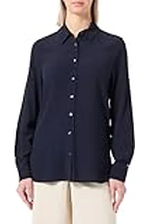 Tommy Hilfiger Dames Blouse Crêpe Shirt Elegant, Blauw (Woestijnhemel), 62