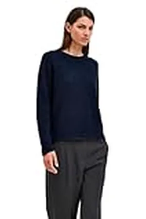 SELECTED Dames Slflulu Ls Knit O-Neck B Noos Pullover, , XS