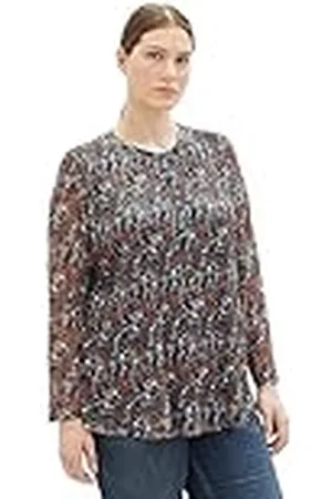 TOM TAILOR Dames Plussize T-shirt met lange mouwen, , 50 NL